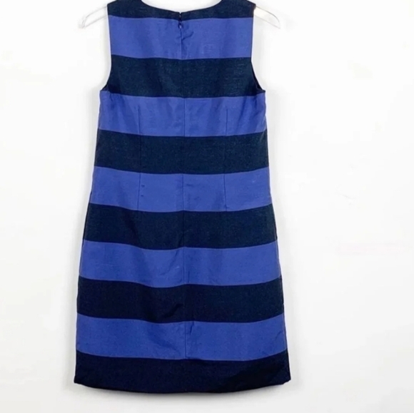 *NEW! BANANA REPUBLIC CREW NECK SLEEVELESS SHIFT DRESS POCKETS STRIPES XS 00 - Picture 1 of 13